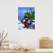 Poster Aventure de pirate de perroquet amusant (Cuisine)