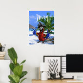 Poster Aventure de pirate de perroquet amusant (Bureau à domicile)