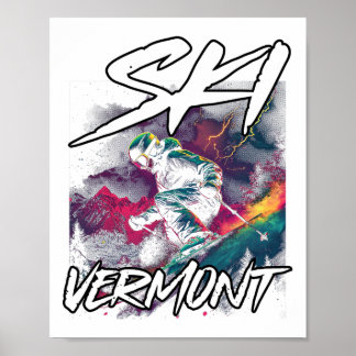 Poster Aventure de ski alpin au Vermont Ski alpin Vermo