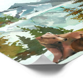 Poster Aventure de table de nourriture Ours rustiques Bab (Coin)