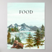 Poster Aventure de table de nourriture Ours rustiques Bab (Devant)