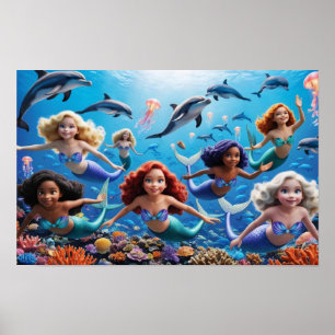Poster Aventure en haute mer - Le conte des sirènes sous-