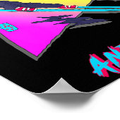 Poster Aventure graphique de ski andorre vibrant (Coin)
