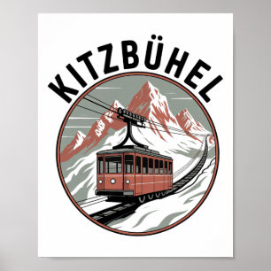 Poster Aventure hivernale de ski d'évasion alpine de Kitz