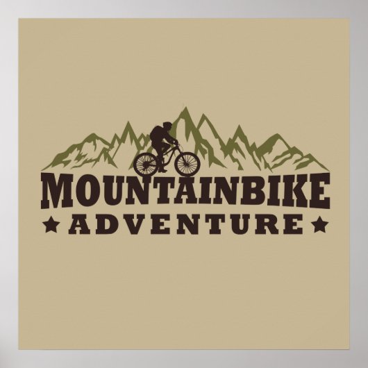 Poster aventure hors route en VTT (Devant)
