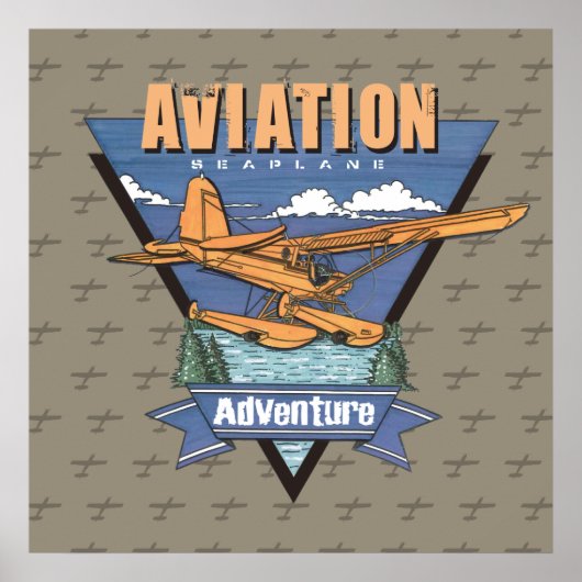 Poster Aventure hydravion (Devant)