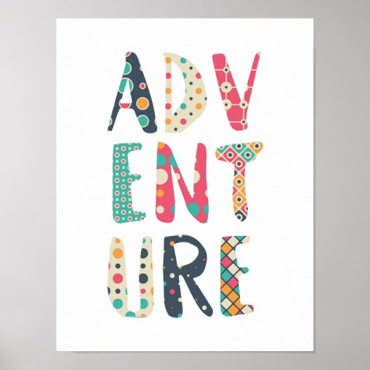 Poster Aventure | Motif amusant (Devant)