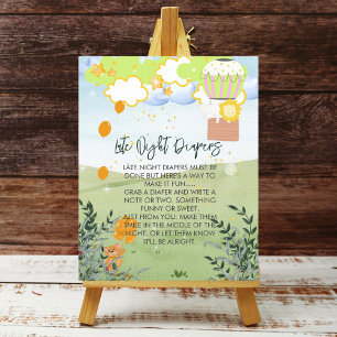 Poster Aventure nocturne débute avec un ballon à air chau