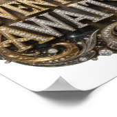 Poster Aventure OR en 3D Texte Art (Coin)