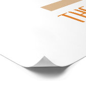 Poster Aventure Orange Beach Camper Baby shower neutre (Coin)