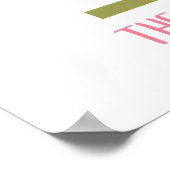 Poster Aventure Pink Retro Camper Girl Baby shower (Coin)