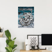 Poster Aventure pour marins et pirates (Bureau à domicile)