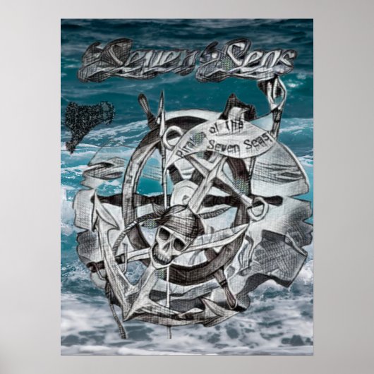 Poster Aventure pour marins et pirates (Devant)