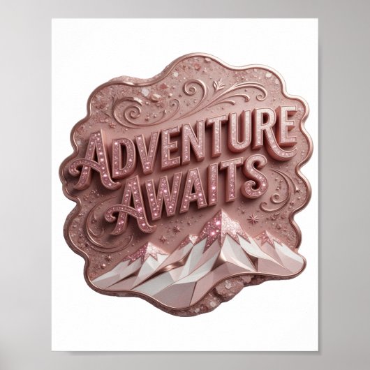 Poster Aventure rose moderne vous attend (Devant)