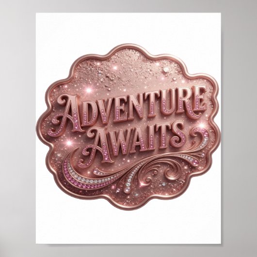 Poster Aventure Rose Moderne vous attend v2 (Devant)