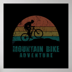 Poster Aventure VTT Vintage - Cyclisme sur Montagne