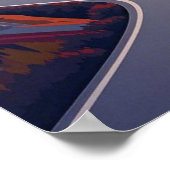 Poster Aventures de voyage pittoresques sur route sinueus (Coin)