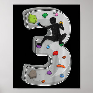 Poster Aventures d'escalade de rochers pour enfants de 3