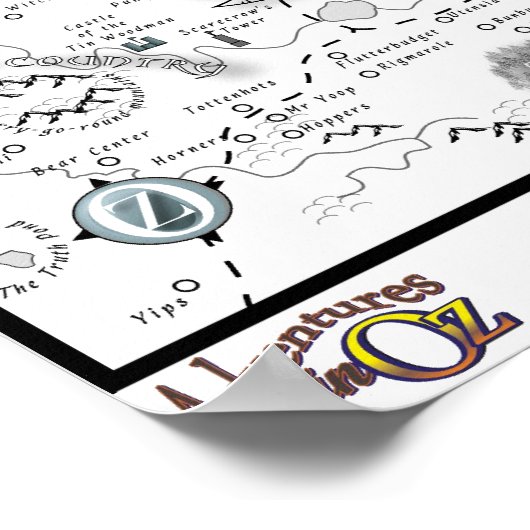 Poster Aventures en Oz Carte (Coin)