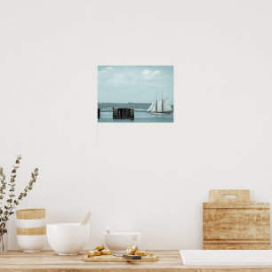 Poster Aventures en voilier sous le ciel bleu Photographi