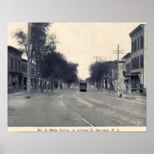 Poster Avenue D, Bayonne, NJ 1911 Vintage