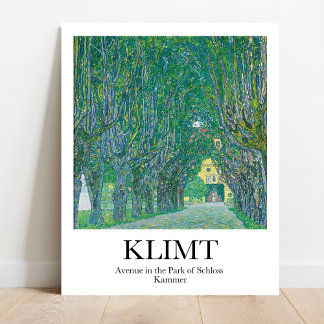Poster Avenue dans le Parc de Schloss Kammer Gustav Klimt