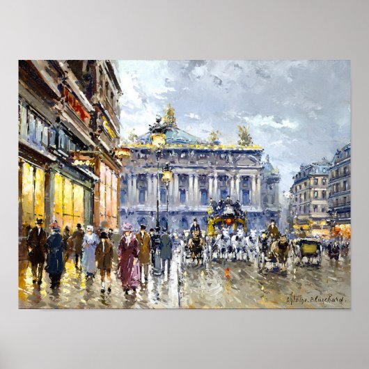 Poster Avenue de l'Opéra par Antoine Blanchard (Devant)