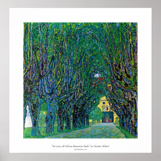 Poster Avenue in schloss kammer park art par Gustav Klimt