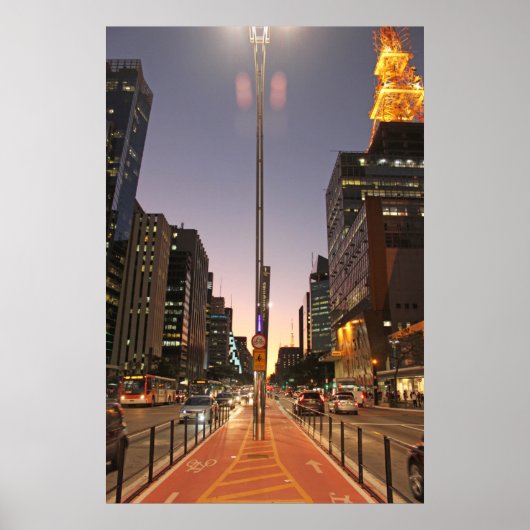 Poster Avenue Paulista - São Paulo (Devant)