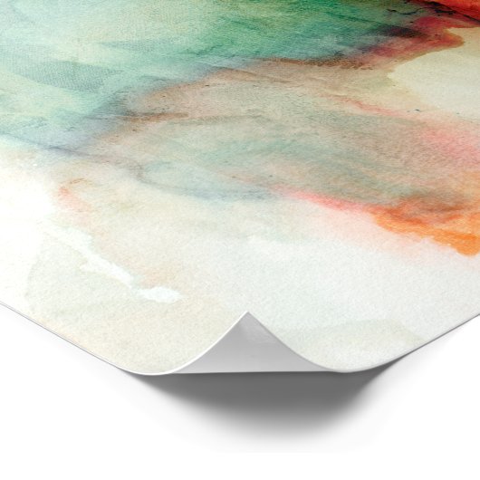 Poster Aversion - Aquarelle bleue (Coin)