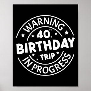 Poster Avertissement 40e anniversaire Voyage en cours Drô