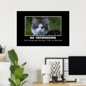 Poster Avertissement à tous les intrus et avocats [XL] (Bureau à domicile)