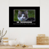 Poster Avertissement à tous les intrus et avocats [XL] (Cuisine)