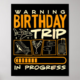 Poster Avertissement Anniversaire Voyage Équipe Équipe 20