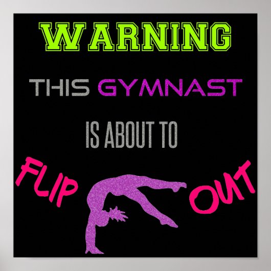 Poster Avertissement Ce Gymnaste Est Sur Le Point De Reto (Devant)