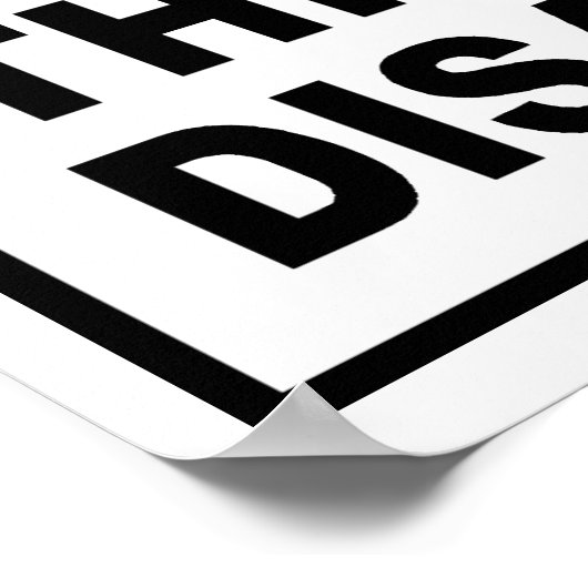 POSTER AVERTISSEMENT - CETTE CHAMBRE EST UN ESPACE CATAST (Coin)