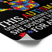 Poster Avertissement Cette Maman Autiste Utilise La Patie (Coin)