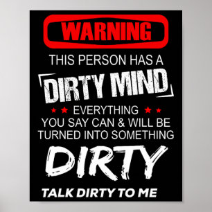 Poster Avertissement Cette Personne A Un Esprit Sale Tout