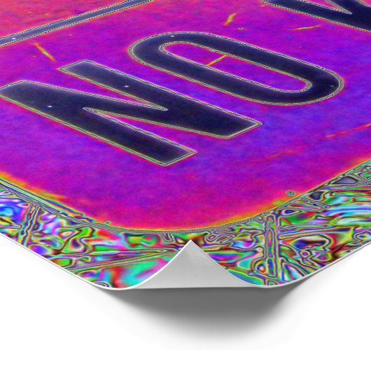 Poster Avertissement coloré (Coin)