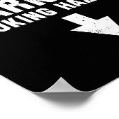 Poster Avertissement Costume de risque de choc drôle Faci (Coin)