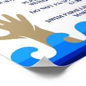 Poster Avertissement de marée dangereuse Courants de l'oc (Coin)