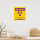 Poster Avertissement de radiation (Cuisine)