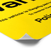 Poster Avertissement de remorquage (Coin)