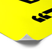 Poster Avertissement de signalisation de sécurité (Coin)