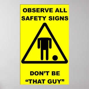 Poster Avertissement de signe de sécurité