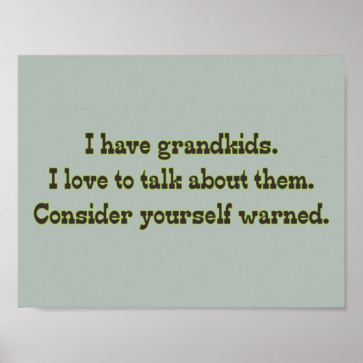 Poster Avertissement des grands-parents (Devant)