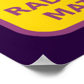 Poster Avertissement des matières radioactives (Coin)