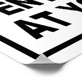 POSTER AVERTISSEMENT - ENTREZ CETTE CHAMBRE À VOS PROPRES (Coin)