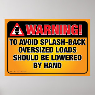 Poster AVERTISSEMENT - Évitez l'affiche de la salle de ba