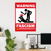 Poster Avertissement : fascisme (Bureau à domicile)